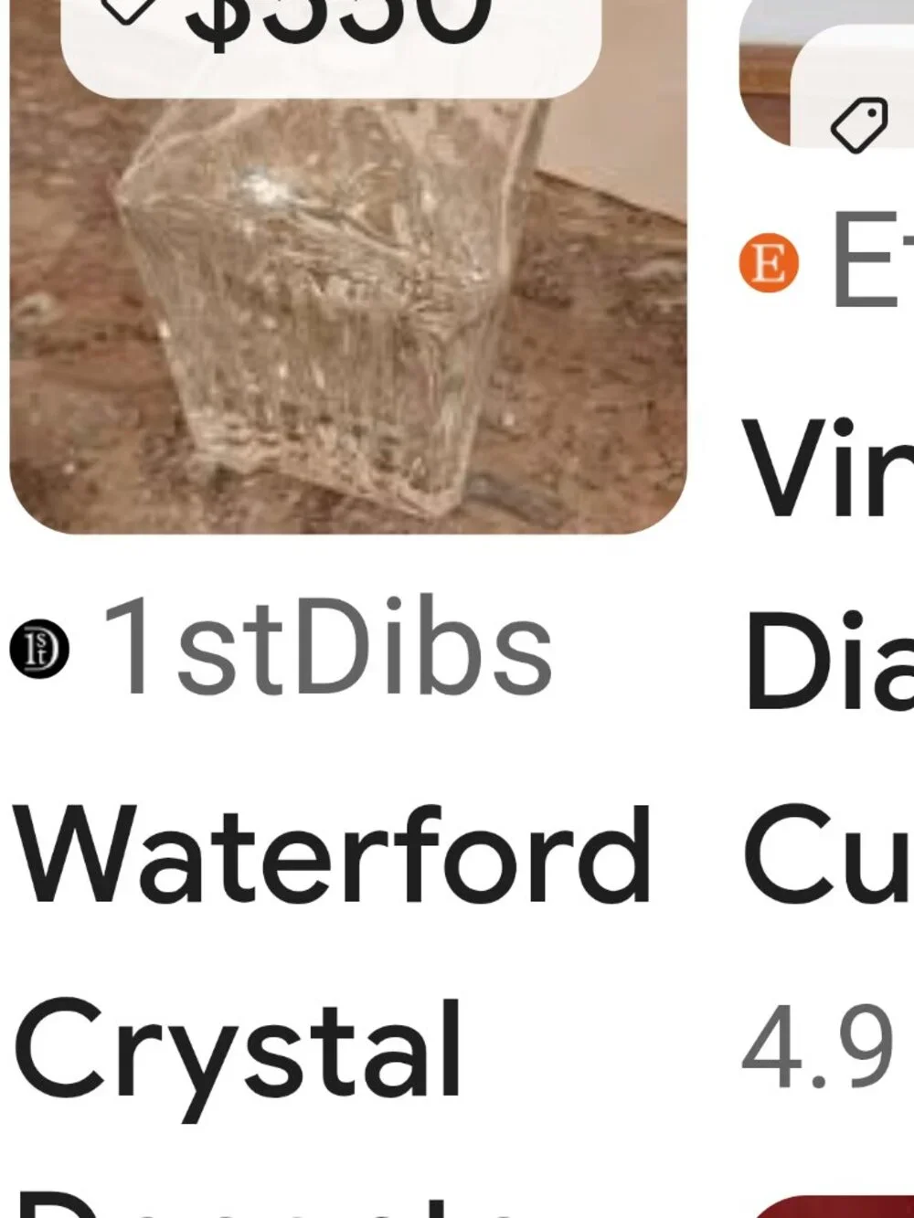 Waterford vintage clear